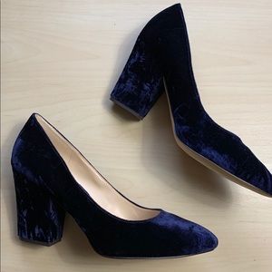 Nine West chunky blue heels